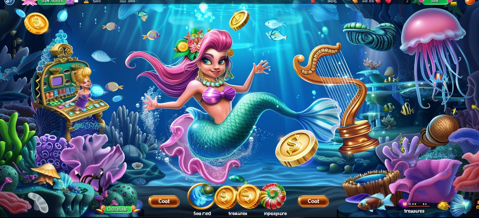 Caça-níqueis de sereia online com tesouros do mar no blbet cassino